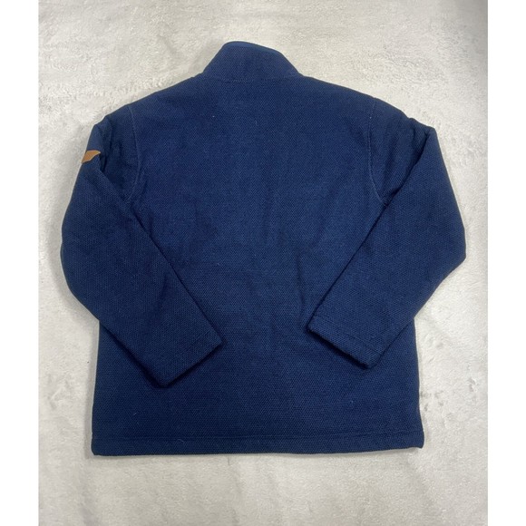 Orvis Pullover Sweater 1/4 Zip Men's Size Large Sherpa Fleece Lined Blue - Picture 8 of 8